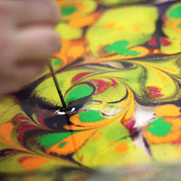 Мастер-класс краски Эбру.