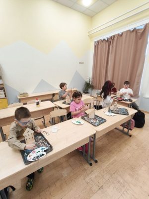 Особенное занятие было вчера у ребят с курса Подготовка к школе.