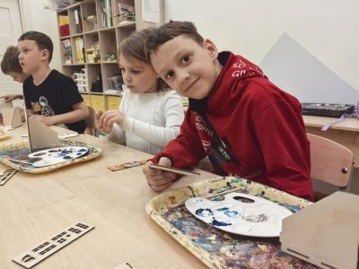 Особенное занятие было вчера у ребят с курса Подготовка к школе.