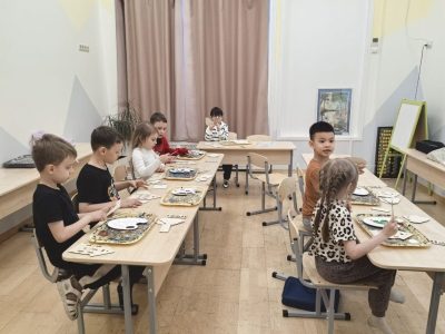 Особенное занятие было вчера у ребят с курса Подготовка к школе.